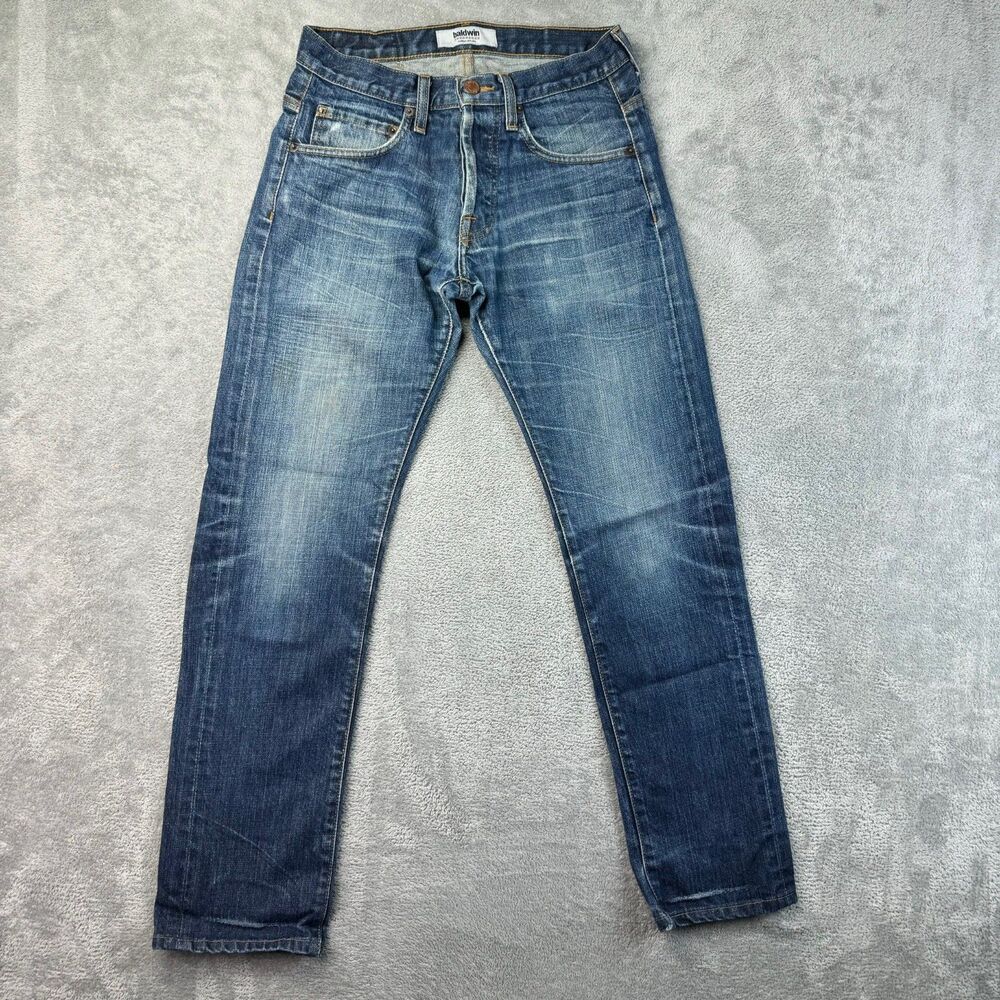 Baldwin Jeans Men's 28 Blue The Reed Classic Straight Denim USA Pant Kansas City